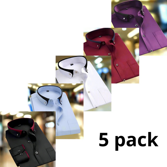 Taryn™ | 5-pack - Timeless Long-Sleeve Classic Shirt