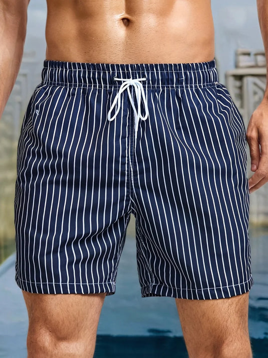 Dominic™ - Effortless Striped Drawstring Shorts