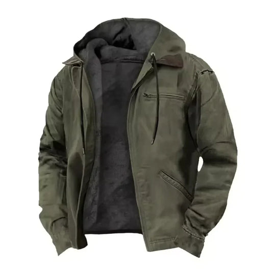 Stylish Fleece-Lined Hooded Jacket