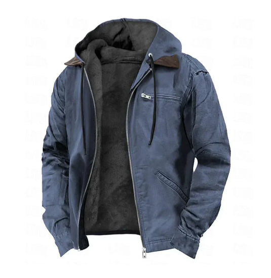 Stylish Fleece-Lined Hooded Jacket