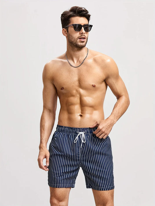 Dominic™ - Effortless Striped Drawstring Shorts