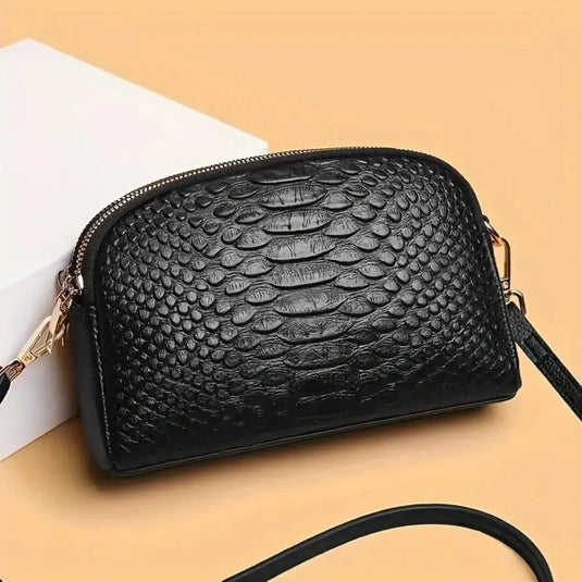 Valentina™ - Luxe Croc-Textured Mini Crossbody