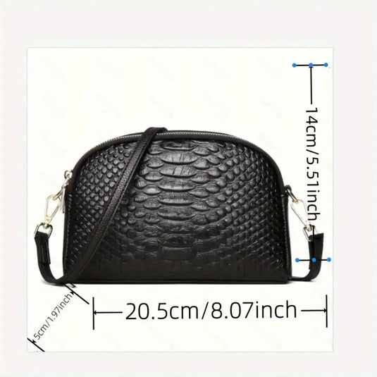 Valentina™ - Luxe Croc-Textured Mini Crossbody