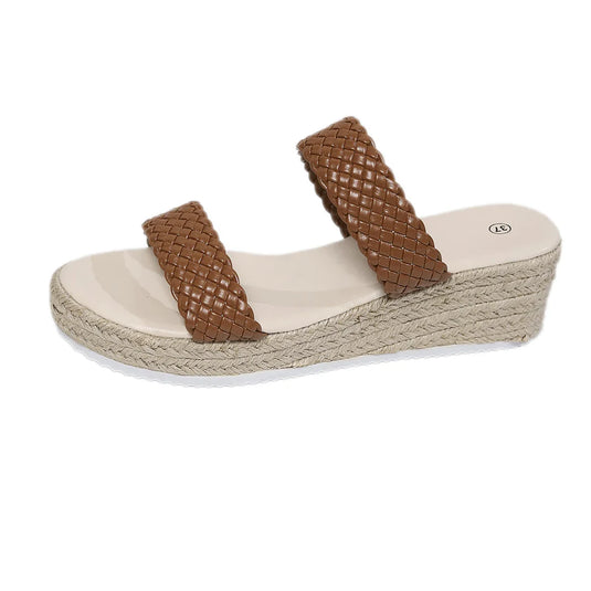 Elara™ - Luxe Braided Platform Sandals