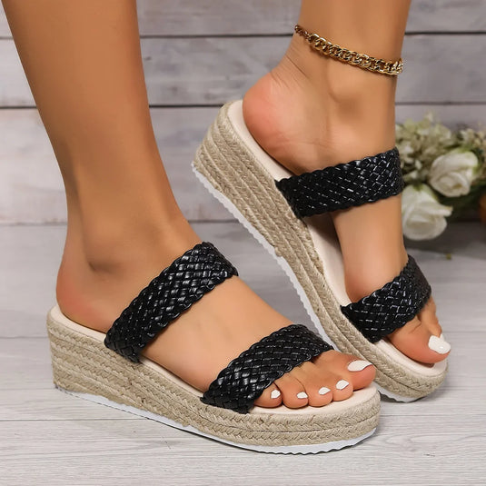 Elara™ - Luxe Braided Platform Sandals