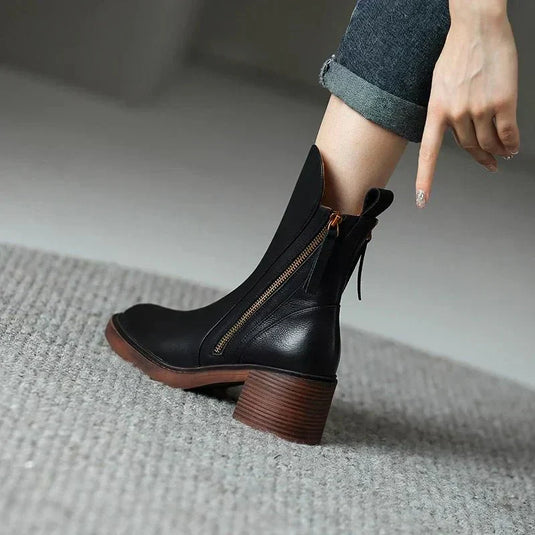 Grace - Leather Ankle Boots