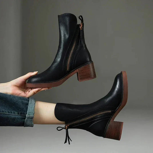 Grace - Leather Ankle Boots