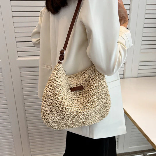 Lina - Trendy Woven Shoulder Bag